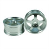 Silver 5-spoke Aluminum Wheels 1 pair(1/10 Car)