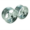 Silver 5-spoke Aluminum Wheels 1 pair(1/10 Car)