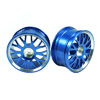 Blue 10 Y-spoke Aluminum Wheels 1 Pair(1/10 Car)