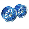 Blue 10 Y-spoke Aluminum Wheels 1 Pair(1/10 Car)