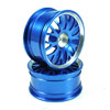 Blue 10 Y-spoke Aluminum Wheels 1 Pair(1/10 Car) [8118B1]