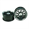 Black 10 Y-spoke Aluminum Wheels 1 Pair(1/10 Car)