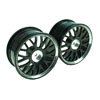 Black 10 Y-spoke Aluminum Wheels 1 Pair(1/10 Car)