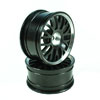 Black 10 Y-spoke Aluminum Wheels 1 Pair(1/10 Car)