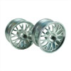 Silver 10 Y-spoke Aluminum Wheels 1 Pair(1/10 Car)