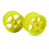 Yellow 5 Spoke Wheels 1 pair(1/10 Car)