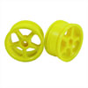 Yellow 5 Spoke Wheels 1 pair(1/10 Car)