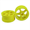 Yellow 5 Spoke Wheels 1 pair(1/10 Car)