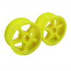 Yellow 5 Spoke Wheels 1 pair(1/10 Car)