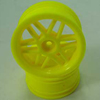 Yellow 6 Dual-spoke Wheels 1 pair(1/10 Car)