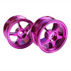 Purple 5-spoke Painted Wheels 1 pair(1/10 Car)