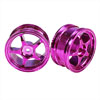 Purple 5-spoke Painted Wheels 1 pair(1/10 Car)