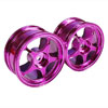 Purple 5-spoke Painted Wheels 1 pair(1/10 Car)