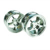 Silver 5-spoke Painted Wheels 1 pair(1/10 Car)