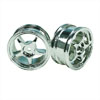 Silver 5-spoke Painted Wheels 1 pair(1/10 Car)