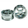 Silver 5-spoke Painted Wheels 1 pair(1/10 Car)