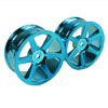 Blue 6-spoke Painted Wheels 1 pair(1/10 Car)