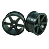 Black 6-spoke Painted Wheels 1 pair(1/10 Car)