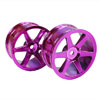 Purple 6-spoke Painted Wheels 1 pair(1/10 Car)