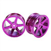 Purple 6-spoke Painted Wheels 1 pair(1/10 Car)