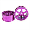 Purple 6-spoke Painted Wheels 1 pair(1/10 Car)