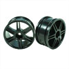 Black 6 dual-spoke Painted Wheels 1 pair(1/10 Car)