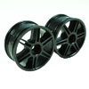 Black 6 dual-spoke Painted Wheels 1 pair(1/10 Car)