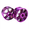 Purple 6 dual-spoke Painted Wheels 1 pair(1/10 Car)