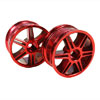 Red 6 dual-spoke Painted Wheels 1 pair(1/10 Car)