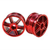 Red 6 dual-spoke Painted Wheels 1 pair(1/10 Car)