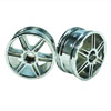 Silver 6 dual-spoke Painted Wheels 1 pair(1/10 Car)