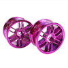 Purple 6 Curved dual-spoke Painted Wheels 1 pair(1/10 Car)