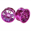 Purple 6 Curved dual-spoke Painted Wheels 1 pair(1/10 Car)