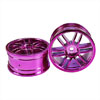 Purple 6 Curved dual-spoke Painted Wheels 1 pair(1/10 Car)