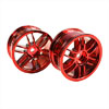 Red 6 Curved dual-spoke Painted Wheels 1 pair(1/10 Car)
