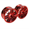 Red 6 Curved dual-spoke Painted Wheels 1 pair(1/10 Car)