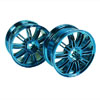 Blue 10 dual-spoke Painted Wheels 1 pair(1/10 Car)