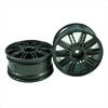 Black 10 dual-spoke Painted Wheels 1 pair(1/10 Car)