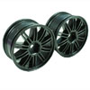 Black 10 dual-spoke Painted Wheels 1 pair(1/10 Car)