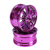 Purple 10 dual-spoke Painted Wheels 1 pair(1/10 Car)