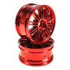 Red 10 dual-spoke Painted Wheels 1 pair(1/10 Car) [8134R1]