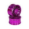 Purple 15-spoke Painted Wheels 1 pair(1/10 Car)