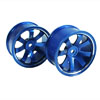 Blue Aluminum 8-spoke Wheels 1 pair-3&deg;(1/10 Car)