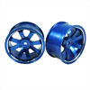 Blue Aluminum 8-spoke Wheels 1 pair-3&deg;(1/10 Car)