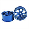 Blue Aluminum 8-spoke Wheels 1 pair-3&deg;(1/10 Car)