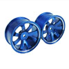 Blue Aluminum 8-spoke Wheels 1 pair-3&deg;(1/10 Car)