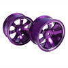 Purple Aluminum 9-spoke Wheels 1 pair-3&deg;(1/10 Car)