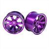 Purple Aluminum 8-spoke Wheels 1 pair-3&deg;(1/10 Car)