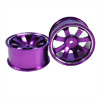 Purple Aluminum 9-spoke Wheels 1 pair-3&deg;(1/10 Car)