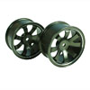 Titanium Color Aluminum 9-spoke Wheels 1 pair-3&deg;(1/10 Car)
